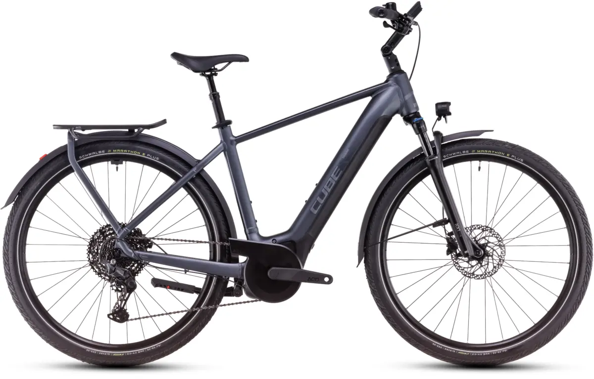 Cube Touring Hybrid Pro 625 gris métallisé et chrome (2025) – Image 1