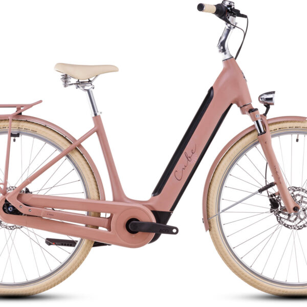 Cube ella Hybrid 500 Easy Entry vieux rose et prune (2025)