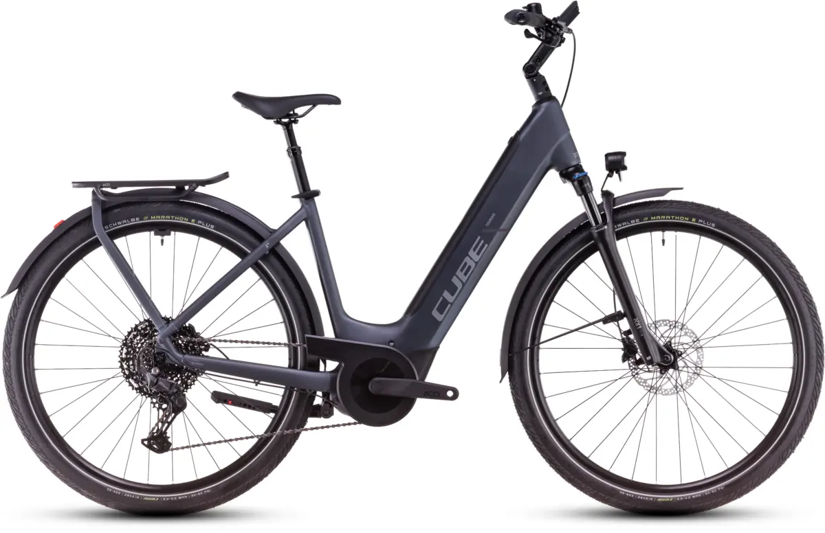 Cube Touring Hybrid Pro 625 Easy Entry gris métallisé et chrome (2025) – Image 1