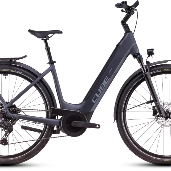 Cube Touring Hybrid Pro 625 Easy Entry gris métallisé et chrome (2025)
