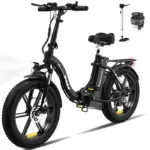 EVERCROSS Vélo électrique pliable 20" EK6- Batterie amovible 48V 15Ah Moteur 250W Hauteur réglable - Freins à Double Disque - Noir