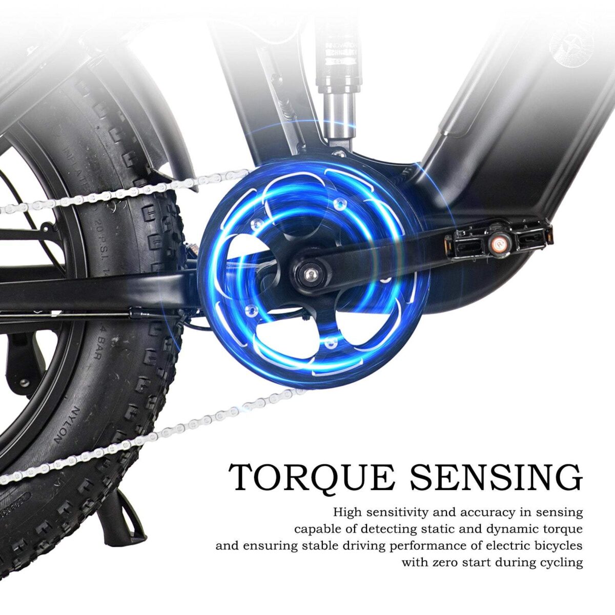 CMACEWHEEL V20 750W 20" Fat Bike électrique avec Capteur de Couple 960Wh SUV E-bike – Image 11
