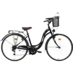 Vélo ville 28’’ ALIZEE type VTC avec cadre aluminium, 7 vitesses et équipement city complet