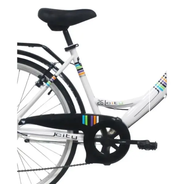 Vélo VTC 26" Vélo de Ville Femme CITY - 6 Vitesses - Shimano TY21 - Freins V-Brake + Equipement City ( Fabrication Italienne )