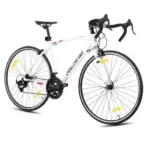 Hiland Véloe Route Course 700c Racing Bike City-Véloe de Route Ville avec 14 Vitesses-Transmission 57cm-Blanc