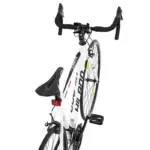Hiland Véloe Route Course 700c Racing Bike City-Véloe de Route Ville avec 14 Vitesses-Transmission 57cm-Blanc – Image 6