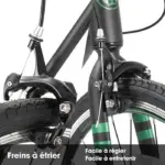 Hiland Vélo de route 28",14 vitesses,cadre en aluminium 700c,vélo de ville,pour hommes et femmes,L,Noir – Image 4