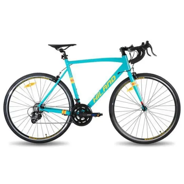 Hiland Vélo de route 28",14 vitesses,cadre en aluminium 700c,vélo de ville,pour hommes et femmes,M,Vert