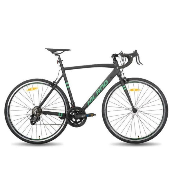 Hiland Vélo de route 28",14 vitesses,cadre en aluminium 700c,vélo de ville,pour hommes et femmes,L,Noir