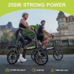 AVDLEU - Vélo Électrique Pliable - Roues 16" - Moteur 250W 25km/h - Batterie 36V 11.4Ah - Autonomie 40-80km (Mode ASSIST) - Noir – Image 2
