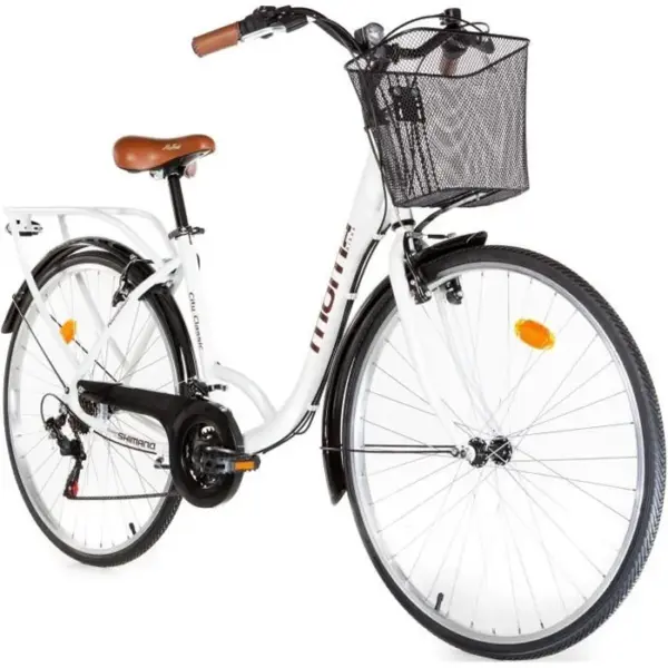MOMA BIKES - Vélo de ville - City Classic 28" - Aluminium SHIMANO - 18 vitesses