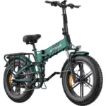 ENGWE ENGINE Pro 2.0 Autonomie 110km Batterie 52V16Ah Tout suspendu Pneus snow 20 pouces VTT Fat bike Noir – Image 2