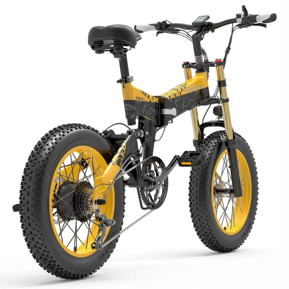 Lankeleisi X3000 Plus 1000W 20" Fat Bike VTT électrique Pliable 17.5Ah Batterie avec Double Couronne Fourche – Image 2