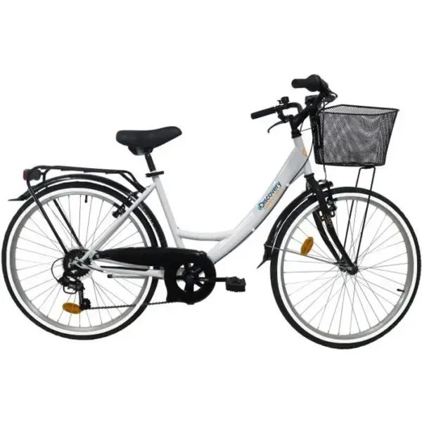 Vélo de ville / VTC 26'' Femme Discovery Adventures - 6 Vitesses Shimano TY21 - Equipement Complet City