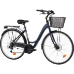 Vélo de ville 28'' en aluminium de Taille M équipé de 18 vitesses, potence réglable, dérailleur Shimano et double freins à disque !