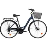 Vélo de ville 28'' en aluminium de Taille M équipé de 18 vitesses, potence réglable, dérailleur Shimano et double freins à disque ! – Image 4