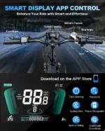 Wallke H9 AWD 2000W double moteur 48V 60AH batterie Samsung 20 pouces VTT Fat Bike Shimano 7 vitesses-Noir – Image 2